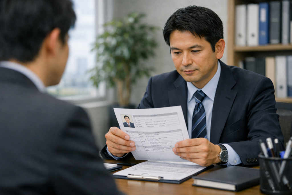 施工管理の面接対策をする人